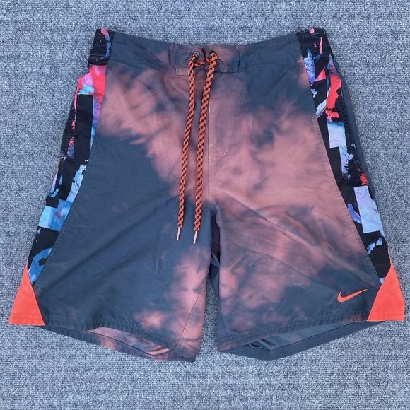 Nike Swim Shorts Tye Dye Swim Trunks Men's Size Medium Lined - Picture 1 of 10